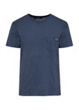 Navy blue cotton men's t-shirt TSHMT-0121-69(W25)