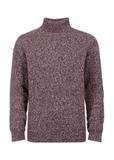 Warm burgundy men's turtleneck SWEMT-0122A-49(Z23)