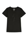 Black women's T-shirt with logo TSHDT-0157-99(W26)