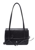 Small black women's handbag with bows TOREC-1379-99(Z26)