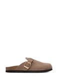 Women's suede camel flip-flops BUTYD-1267-1D(W26)