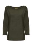 Green women's blouse BLUDT-0178-55(Z24)