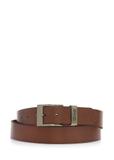Brown leather men's belt PASMS-0127E-90(W25)