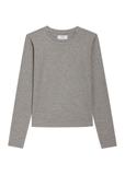 Women's Gray Cotton Longsleeve LSLDT-0061-9B(Z26)