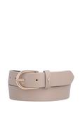 Beige leather women's belt PASDS-0345-1B(Z26)