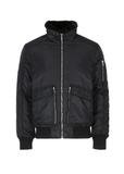 Black men's bomber jacket KURMT-0282-99(Z23)