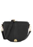 Leather black shoulder postbag TORES-0979-99(Z24)