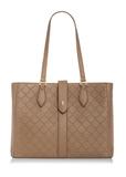 Beige women's handbag with monogram TOREC-0831-81(Z24)