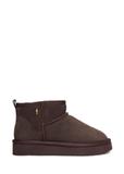 Dark brown short women's snow boots BUTYD-1138-1I(Z26)