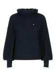 Navy blue women's turtleneck SWEDT-0161-69(Z22)