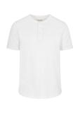 Men's cream henley T-shirt TSHMT-0104-12(W24)