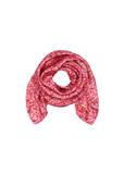 Red women's scarf with floral pattern SZADT-0174-42(W24)