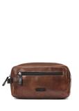 Leather brown men's cosmetic bag TORMS-0106-1H(W26)