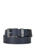 Navy blue men's leather belt PASMS-0127A-7E(Z26)