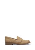 Women's suede moccasins in beige color BUTYD-1299-1B(Z26)