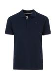 Navy blue men's polo shirt with logo POLMT-0045A-69(W24)