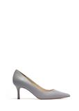 Women's gray leather pumps BUTYD-1031A-9B(Z26)