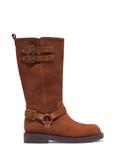 Light brown suede women's ankle boots BUTYD-1305-1G(Z26)