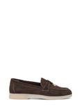 Dark brown leather women's moccasins BUTYD-1256-1I(W26)