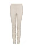 Beige leather leggings for women SPODS-0030-1379(W24)