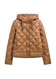Women's camel quilted jacket KURDT-0678-1D(Z26)