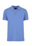 Blue men's polo shirt POLMT-0045A-60(W24)