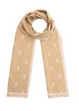 Double-sided beige women's scarf SZADT-0158-1D(Z26)