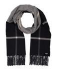 Gray women's checkered scarf SZADT-0100-9J(Z26)