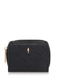 Small black women's wallet with monogram POREC-0349A-99(Z25)
