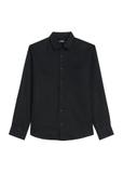 Black linen men's shirt KOSMT-0321A-99(W26)