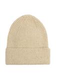 Beige women's cap with wool CZADT-0218-81(Z25)