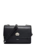 Small black women's handbag with an elegant clasp TOREC-1322-99(Z26)