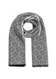 Gray women's scarf with monogram SZADT-0130A-9J(Z26)