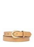 Beige leather women's belt PASDS-0303-1B(W26)