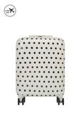 Small polka dot suitcase on wheels WALAB-0074-0P-19(W26)