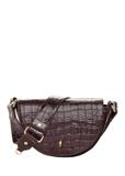 Burgundy semi-circular croco women's handbag TORES-1328-4D(Z26)