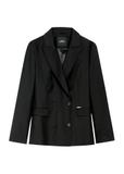 Women's black wool jacket ZAKDT-0045-99(Z25)