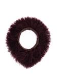 Burgundy natural fur scarf SZADF-0034-4D(Z26)