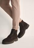 Brown suede men's ankle boots BUTYM-0515-89(Z25)