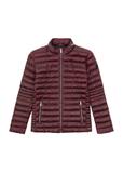 Burgundy men's leather jacket insulated KURMS-0379-4D(Z26)