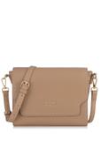 Beige women's messenger bag with studs TOREC-0899A-81(W25)