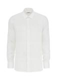 Cream linen men's shirt KOSMT-0321-12(W24)