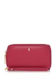 Pink leather women's belt wallet PORES-0897-34(W24)