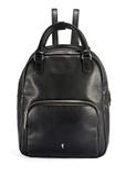 Women's black leather backpack TORES-1146-9I(Z26)