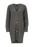 Grey long women's cardigan KARDT-0029-95(Z22)