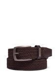 Brown braided men's belt PASMT-0004-1H(Z26)
