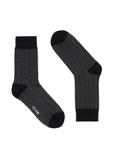 Long navy blue men's socks SKAMT-0163A-69(Z25)