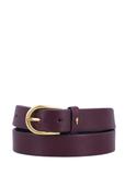 Burgundy women's leather belt PASDS-0345-4D(Z26)