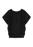 Women's black ribbed blouse BLUDT-0170-99(W25)