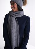 Gray women's scarf SZADT-0090A-91(Z23)